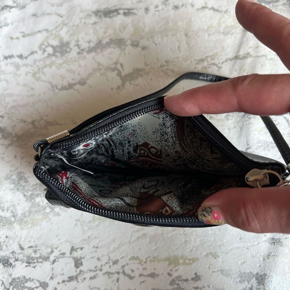 Brighton Leather Y2K multi tone leather heart wallet wristlet - Picture 4 of 5
